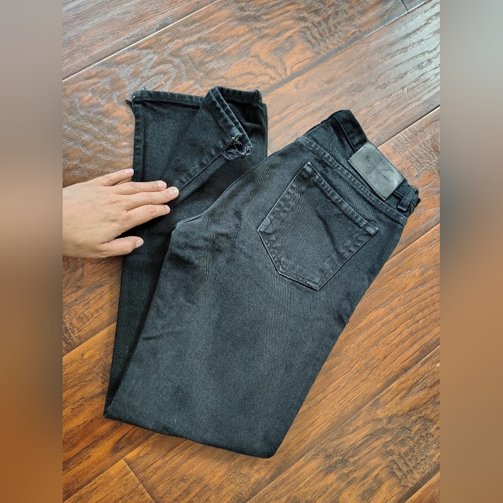 Vintage 90s Calvin Klein Jeans Women's Slim Black Denim